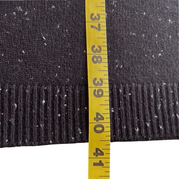 Talbots Side Tie Sweater Dress Black White Speckled Long Sleeve Size 1X - Picture 15 of 16